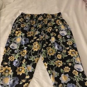 Floral hipster pants